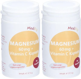 MediFit Magnesium 60 mg mit Vitamin C Kapseln 180 Stück – Bild 1 von 1