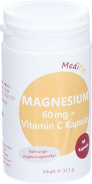 MediFit Magnesium 60 mg mit Vitamin C Kapseln 180 Stück – Bild 1 von 1