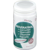 Produktbild von MediFit Resveratrol Curcumin Quercetin und Vitamine Kapseln 60 Stück