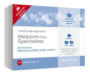 medivere diagnostics Melatonin Plus Speicheltest zur Bestimmung des Melatoninspiegels durch 3 Probenauswertungen – Bild 1 von 1