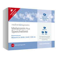 Produktbild von medivere diagnostics Melatonin Plus Speicheltest zur Bestimmung des Melatoninspiegels durch 3 Probenauswertungen