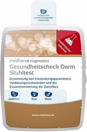 medivere Labordiagnostik Gesundheitscheck Darm Stuhltest zur Analyse von Darmflora, Entzündungsmarkern und Verdauungsrückständen – Bild 1 von 2