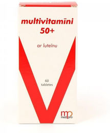 medpro Multivitamine 50+ mit Lutein Tabletten für Senioren und Erwachsene 60 Stück – Bild 1 von 1