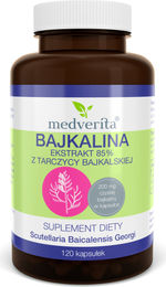 Medverita Baikalina Baikal-Helmkraut Extrakt 85% 200mg Kapseln 120 Stück ohne Zusatzstoffe – Bild 1 von 5