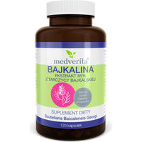 Produktbild von Medverita Baikalina Baikal-Helmkraut Extrakt 85% 200mg Kapseln 120 Stück ohne Zusatzstoffe