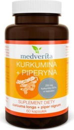 Medverita Curcumin mit Piperin Kapseln ohne Zusatzstoffe 60 Stück – Bild 1 von 5