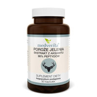 Produktbild von Medverita Hirschgeweih Extrakt 98% Peptide 150 mg pro Kapsel 90 Kapseln Nahrungsergänzungsmittel