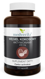 Medverita Kokosnuss Aktivkohle 200 mg Kapseln 120 Stück ohne Zusatzstoffe – Bild 1 von 1