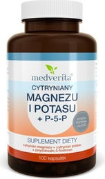 Medverita Magnesium Citrat Kalium Citrat P-5-P Kapseln ohne Zusatzstoffe 100 Stück – Bild 1 von 1