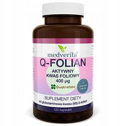 Medverita Q-Folian Folsäure mit aktivem Quatrefolic 5-MTHF Kapseln für Erwachsene, Schwangere und Stillende, 120 Kapseln – Bild 1 von 6