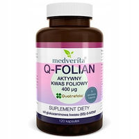 Produktbild von Medverita Q-Folian Folsäure mit aktivem Quatrefolic 5-MTHF Kapseln für Erwachsene, Schwangere und Stillende, 120 Kapseln