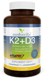 Medverita Vitamin D3 und K2 MK-7 Kapseln 120 Stück – Bild 1 von 1