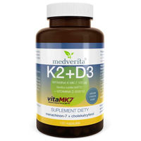 Produktbild von Medverita Vitamin D3 und K2 MK-7 Kapseln 120 Stück