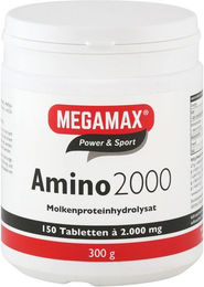 MEGAMAX Amino 2.000 EAA Hydrolysat Tabletten Neutral 300 Stück – Bild 1 von 1