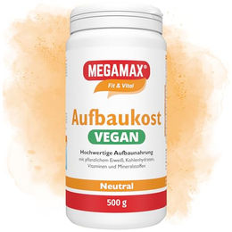 MEGAMAX Aufbaukost Vegan Neutral 500 g - Hochkalorisches Erbsenprotein Pulver laktosefrei und glutenfrei – Bild 1 von 1