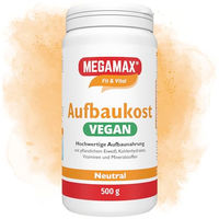 Produktbild von MEGAMAX Aufbaukost Vegan Neutral 500 g - Hochkalorisches Erbsenprotein Pulver laktosefrei und glutenfrei