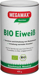 Megamax B.V. Bio Eiweiß Konzentrat Pulver Neutral ohne Zusatzstoffe 400 g – Bild 1 von 2