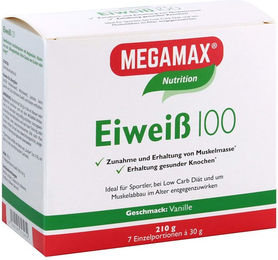 MEGAMAX Basic & Active Eiweiß 100 Vanille Vegetarisch Pulver – Bild 1 von 1