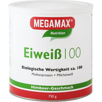 Produktbild von MEGAMAX Eiweiß 100 Himbeere vegetarisches Proteinpulver