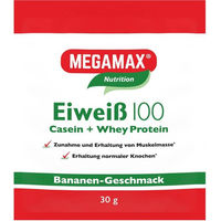 Produktbild von MEGAMAX Eiweiß 100 Konzentrat Pulver Banane vegetarisch