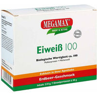 Produktbild von MEGAMAX Eiweiß 100 Konzentrat Pulver Erdbeere zuckerfrei 210 g