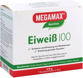 MEGAMAX Eiweiß 100 Mix-Kombi BCAA Pulver vegetarisch 210 g – Bild 1 von 1