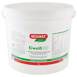 Megamax Eiweiss Pulver Vanille 5 kg | Molkenprotein und Milcheiweiß | Low Carb, zuckerfrei und glutenfrei – Bild 1 von 1
