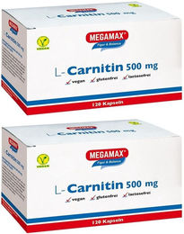 MEGAMAX Figur & Balance L-Carnitin 500 mg Kapseln vegan laktosefrei glutenfrei 120 Stück – Bild 1 von 1