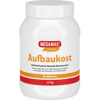 Produktbild von MEGAMAX Fit & Vital Aufbaukost Kohlenhydrat-Eiweiß-Konzentrat Erdbeere Pulver glutenfrei