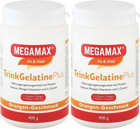 MEGAMAX Fit & Vital TrinkGelatine Plus Orange Pulver – Bild 1 von 1