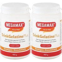 Produktbild von MEGAMAX Fit & Vital TrinkGelatine Plus Orange Pulver