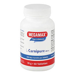 MEGAMAX L-Carnitin 500 mg Tabletten Vegan 60 Stück – Bild 1 von 1