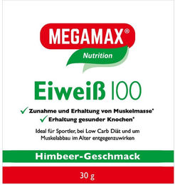 MEGAMAX Nutrition Eiweiß Pulver Himbeere vegetarisch – Bild 1 von 1