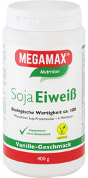 MEGAMAX Nutrition Soja Eiweiß Pulver Vanille, vegan, laktosefrei, glutenfrei, Low Carb, 400 g – Bild 1 von 1