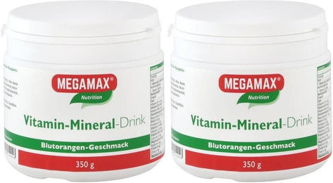MEGAMAX® Nutrition Vitamin-Mineral-Drink Blutorangen-Geschmack zuckerfrei Pulver für Sportler und Senioren – Bild 1 von 1