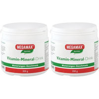 Produktbild von MEGAMAX® Nutrition Vitamin-Mineral-Drink Blutorangen-Geschmack zuckerfrei Pulver für Sportler und Senioren