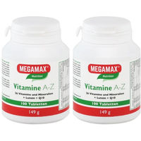Produktbild von MEGAMAX® Nutrition Vitamine A-Z Tabletten für Sportler und Senioren 200 Stück