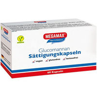 Produktbild von Megamax Sättigungskapseln mit Glucomannan, laktosefrei und glutenfrei, 60 Kapseln