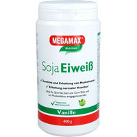 Produktbild von MEGAMAX Soja Eiweiß Pulver Vanille vegan laktosefrei glutenfrei 167 g
