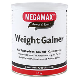 Megamax Weight Gainer Banane Pulver 1500 g glutenfrei und fettarm – Bild 1 von 1