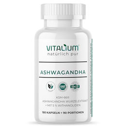 meinVitalium Ashwagandha Kapseln mit KSM-66 600 mg hochdosiert vegan 180 Kapseln – Bild 1 von 1