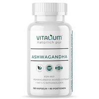 Produktbild von meinVitalium Ashwagandha Kapseln mit KSM-66 600 mg hochdosiert vegan 180 Kapseln