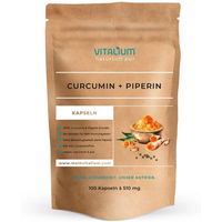 Produktbild von meinVitalium Curcumin und Piperin Extrakt Kapseln hochdosiert vegan 100 Stück