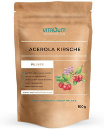 meinVitalium Vitamin-C Pulver mit Acerola und Hagebutte ohne Zusatzstoffe für Sportler – Bild 1 von 2