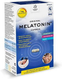 Melatonin Plus Kapseln von Lemon Pharma vegan laktosefrei und glutenfrei 60 Stück – Bild 1 von 3