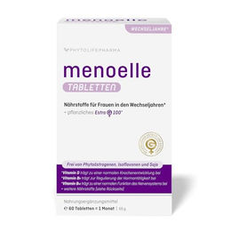 menoelle Tabletten für Frauen vegan ohne Zusatzstoffe 60 Stück – Bild 1 von 1