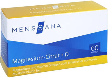 MensSana Magnesiumcitrat + Vitamin D Kapseln vegan 60 Stück – Bild 1 von 1