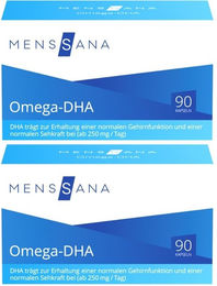 MensSana Omega-DHA Kapseln für Erwachsene 480 mg 180 Stück glutenfrei laktosefrei ohne Zusatzstoffe – Bild 1 von 1