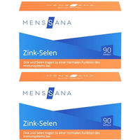 Produktbild von MENSSANA Zink-Selen mit Selenmethionin und Zinkgluconat, vegane Kapseln für Erwachsene und Kinder, 180 Kapseln