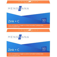 Produktbild von MENSSANA Zink + Vitamin C Lutschtabletten mit Acerola und Hagebutte vegan für Kinder und Erwachsene 180 Stück